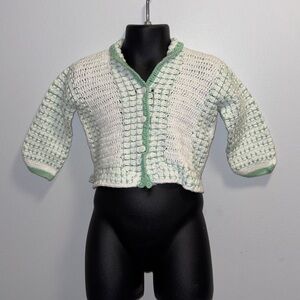Green Handknitted Baby Sweater